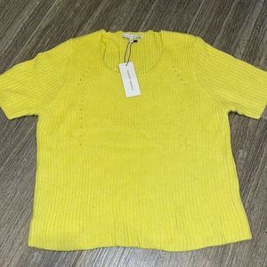 Collective concepts- L- ☀️ yellow short sleeve sweater